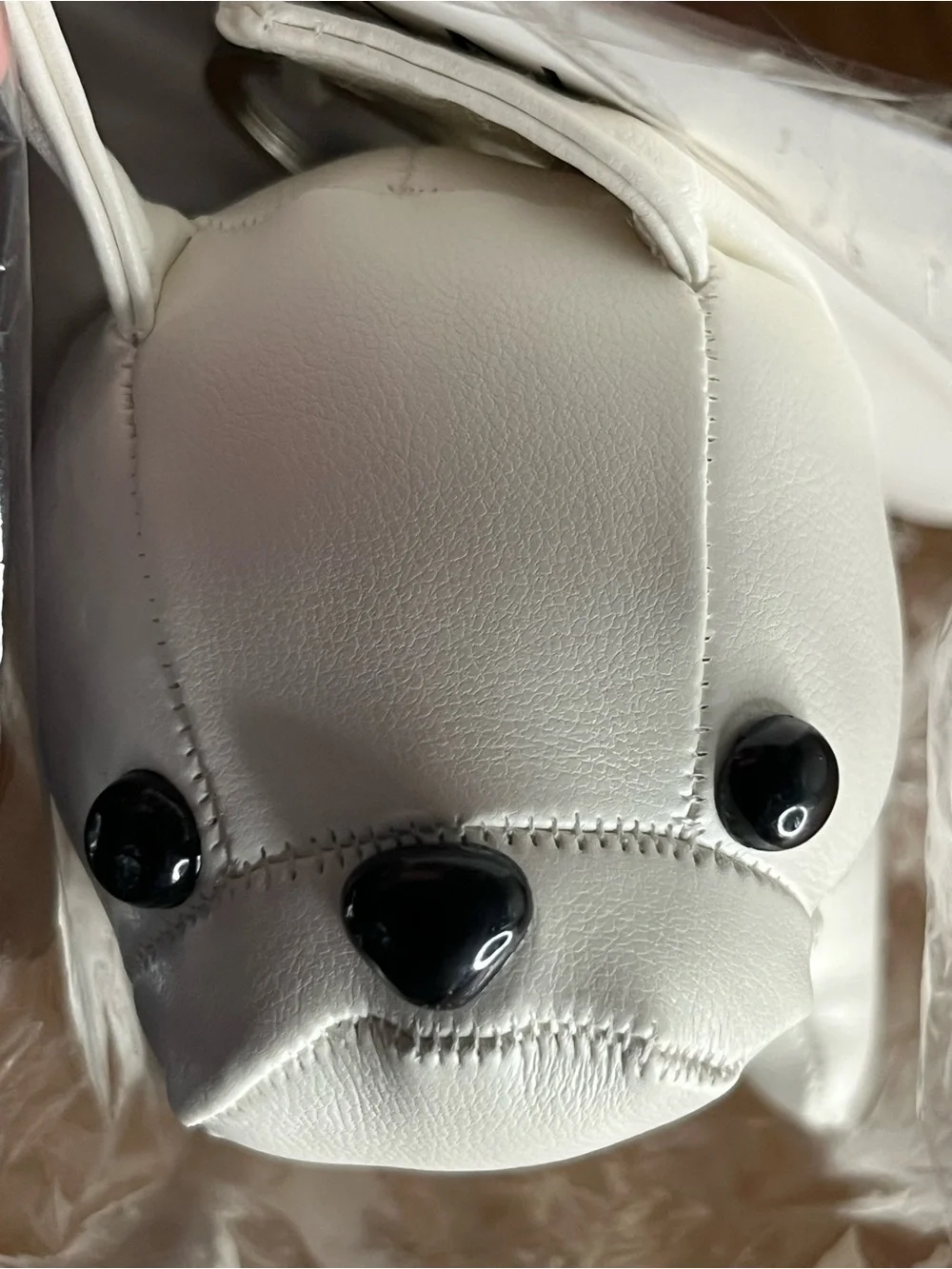 Bulldog Laya Keychain Bag Charm Dog Key ring White Silver Urban Expressions